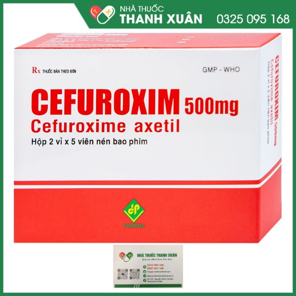 Cefuroxim 500mg - Điều trị các nhiễm khuẩn thể nhẹ đến vừa ở đường hô hấp